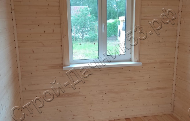 4 Каркасно-щитовой дом  Д-19, 6х6м, 36 М², Московская область, Шаховской район, ДНП Рождествено-2 (14)